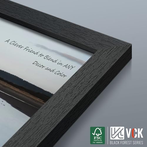 VCK 13x19 Black Wood Photo Frame Set of 6 - Elegant Gallery Wall Decor