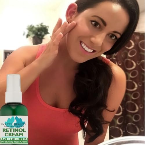 2 Pack Retinol Cream for Face and Body - Lightweight Pore-Friendly Night Moisturizer 4.48 oz