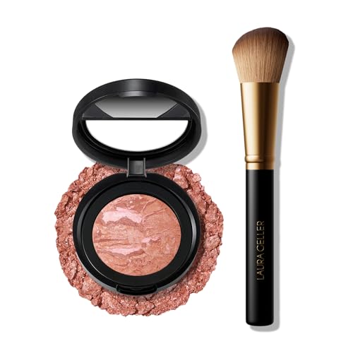 Laura Geller Baked Blush Pink Grapefruit with Sculpting Angled Brush - Natural Radiance