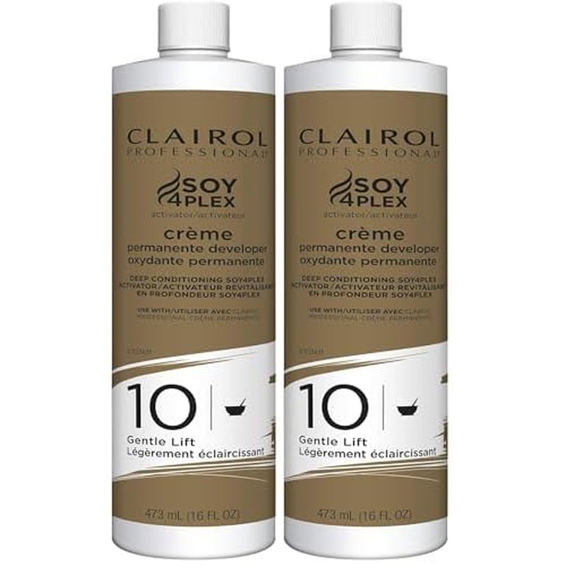Clairol Professional Cr?me Permanente 10 Volume Hair Developers, 16 oz. | For Coloring, Lightening & Lifting with Deep Conditioning Formula | Packaging May Vary