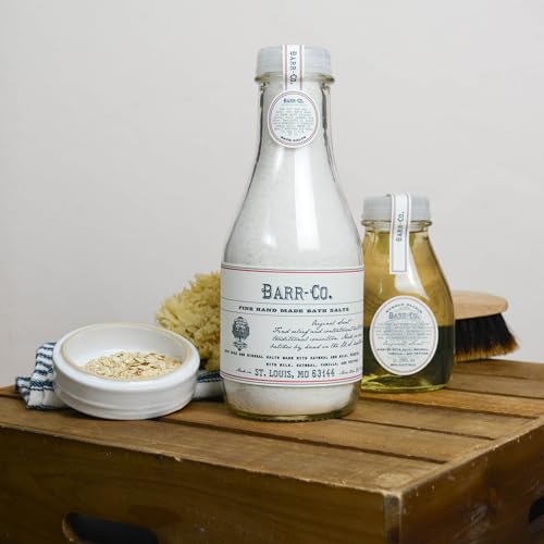 Barr-Co. Original Scent Bath Salts 32 oz - Relaxing Mineral Soak with Vitamin E, Vintage Glass Bottle