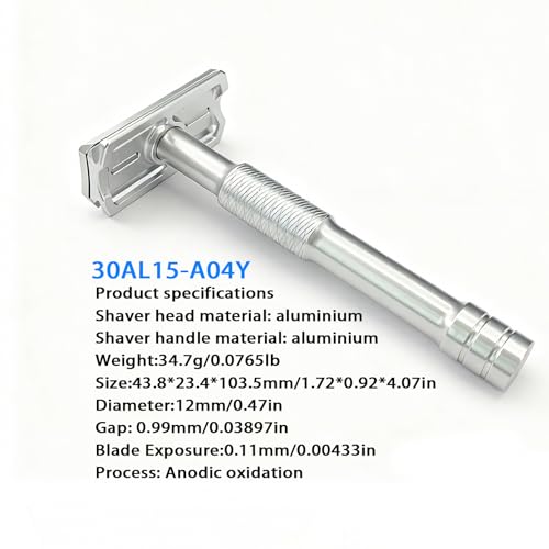 Aggress Variation: KAMPFE CNC Aluminum Double Edge Safety Razor with 5 Blades - Reusable