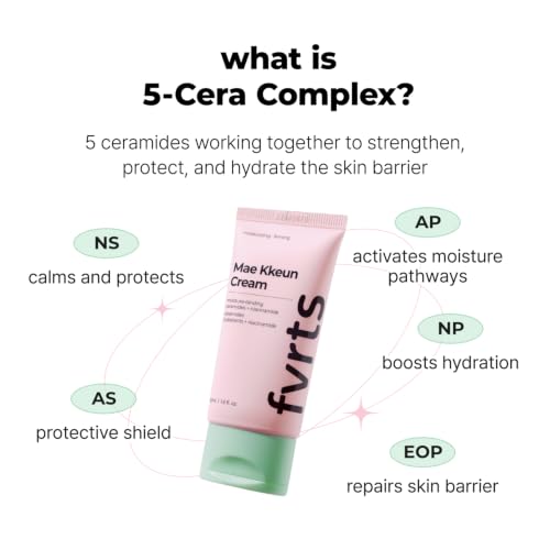 Korean Ceramide Moisturizer for Dry Sensitive Skin - 1.6oz Barrier Cream