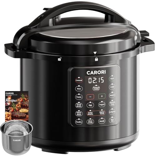 8 Qt Electric Pressure Cooker Multi-Cooker with Stainless Steel Pot - Black