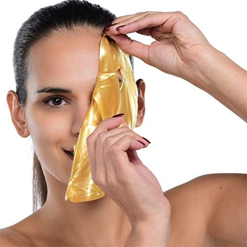 12PCS Collagen Facial Masks - Skin Care Hydrating Face Sheet Mask with Hyaluronic Acid & Hydrolyzed Collagen Mask for Deeply Moisturizing & Anti Wrinkles & Refreshing Skin, 24K Gold