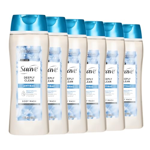 Antibacterial Body Wash with Glycerin & Vitamin E, 18 Fl Oz - 6 Pack