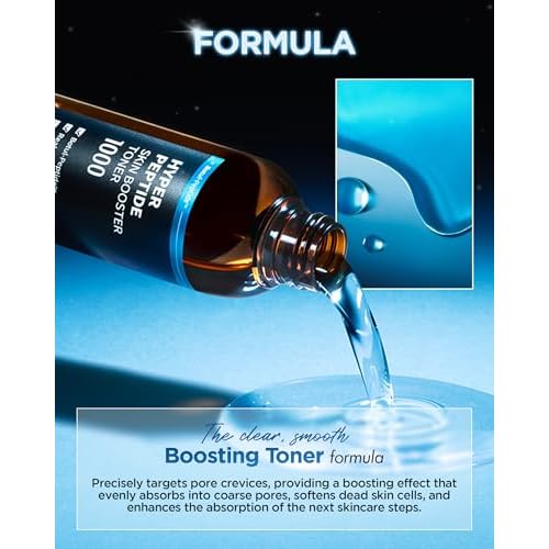 WELLAGE Hyper Peptide Skin Booster Face Toner - Korean Beauty Facial Astringent, Infused Peptide PHA, Anti-Aging, Wrinkle & Elasticity Improvement - for Uneven Texture, Reduces Pores, 6.76 fl.oz.