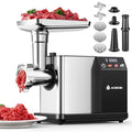 Silver Electric Meat Grinder 3000W with Touch Screen & 3 Speed Settings - Home Use