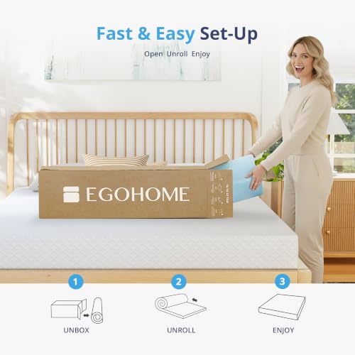 Blue King Memory Foam Mattress Topper - 3 Inch Cooling Gel Infused