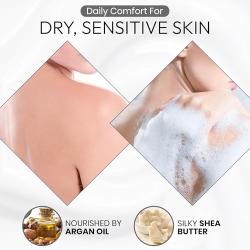 Botanist Dry Skin Body Wash for Women & Men, Hypoallergenic Body Wash with Shea Butter, Aloe Vera& Squalane, Gentle BODY WASH & Shower Gel from Japan MOIST 16.5 Fl Oz ROSE & WHITE PEACH 3EA