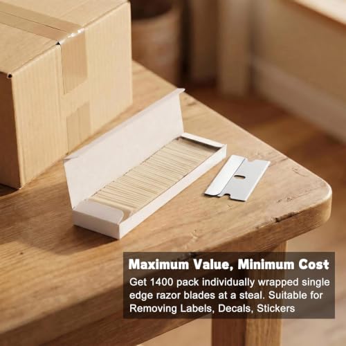 REXBETI 1400 Pack Single Edge Razor Blades for Scrapers – Industrial Utility Blades