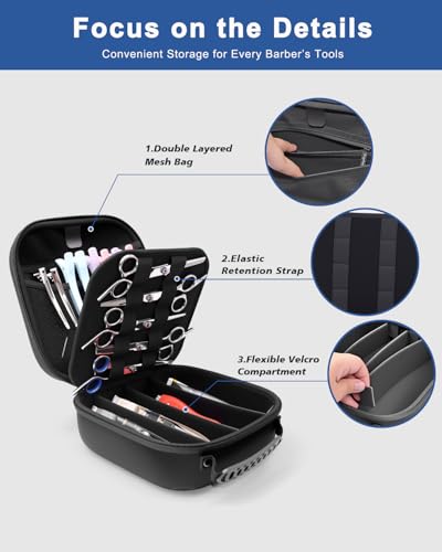 Krypthos Travel Hard Case for Hair Clippers & Barber Tools, Water-Resistant