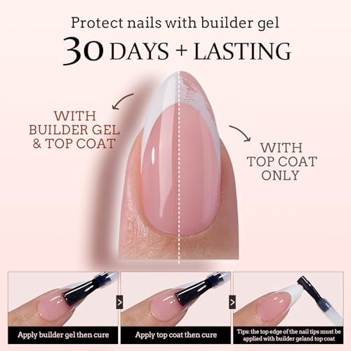 btartboxnails XCOATTIPS - French Nail Tips and Toe Nail Tips Pink Square