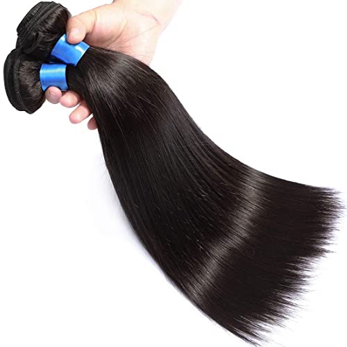 Brazilian Virgin Straight Hair Bundle - 18 Inch Unprocessed Human Hair Weave