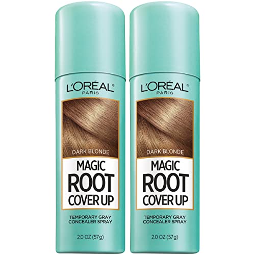 L'Oreal Paris Magic Root Cover Up Gray Hair Spray Dark Blonde 2 oz Pack of 2