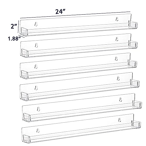 24-Inch Wall Mounted Nail Polish & Makeup Organizer Rack Set - 6 Pieces