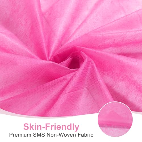 Disposable Massage Table Sheets 100 Pcs Pink 31x71 Inches - Soft & Waterproof