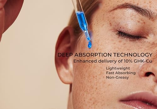 Copper Peptide Face Serum with Hyaluronic Acid for Skin Hydration & Anti-Aging