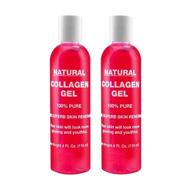 Cadie Natural Facial Collagen Gel 118 ml Organic Face Mask Beauty Care for Women Hydrating and Moisturizing Pure Dermal Collagen for Dry Or Rough Skin Get Healthier Younger Looking Skin 2 PACK