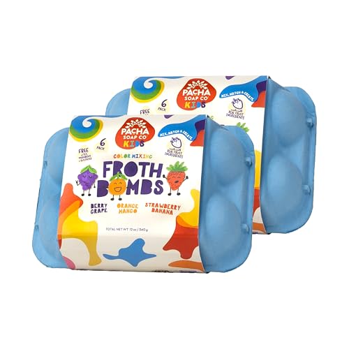 Kids Color Mixing Bath Bombs - Plant-Based, Non-Toxic, Vitamin-Rich Safe Bath Toys