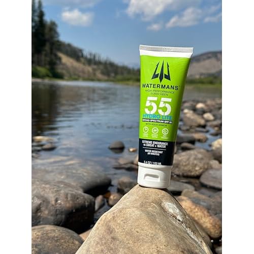 WATERMAN'S Hyrdo Lite SPF 55 Broad Spectrum Reef Safe Sunscreen for Face and Body, Fragrance-Free, Oxybenzone Free - 3.4oz