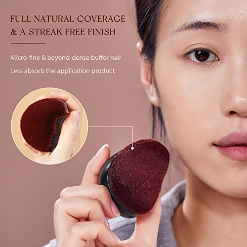 Jessup Professional Eye Makeup Brushes Set Natural-Synthetic 15pcs T284 with Foundation Brush SF001