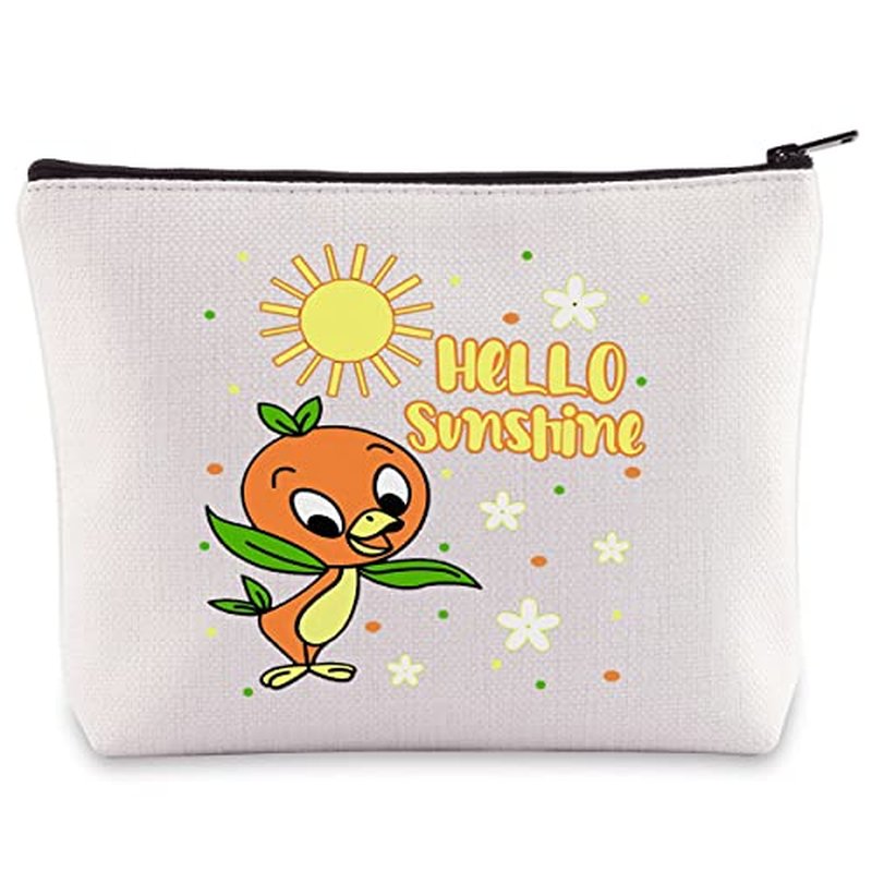 BWWKTOP Bird Cosmetic Makeup Bag Bird Lover Gifts Hello Sunshine Zipper Pouch Bag (Hello Sunshine)