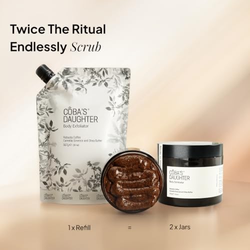 COBA'S DAUGHTER Coffee Scrub Refill 20 oz for Cellulite & Stretch Marks - Sensitive Skin