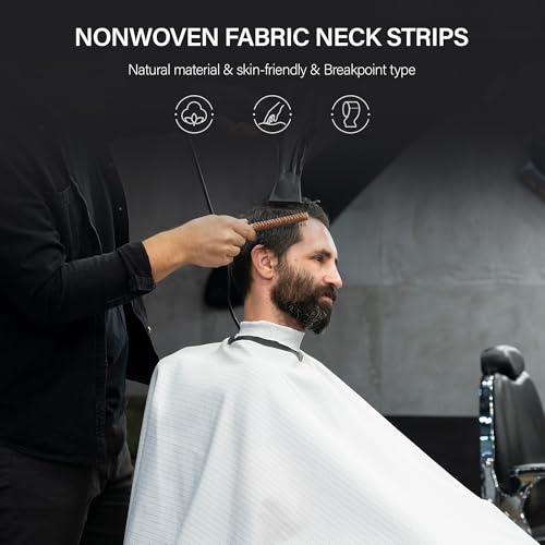 Neck Strips Barber Neck Strips - 100 Count Non-woven Fabric Barber Tape Professional Electrostatic Adsorption Disposable Haircut Paper Neck Band for Barbers and Hairstylists Barber Accessories