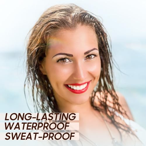 Peel Off Eyebrow Gel - Waterproof 3 Days Duration Brow Gel with Natural Extracts, High Pigmented Transfer-Resistant, Transfer-proof for Fuller & Defined Looking Brows (2 PCS Dark Brown)