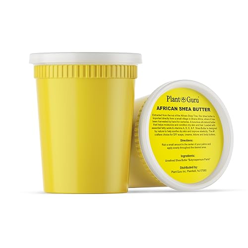 Plant Guru Raw African Shea Butter 32 oz - Natural Moisturizer for Skin, Hair & DIY Cosmetics