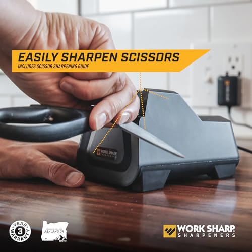Work Sharp Electric Kitchen Knife Sharpener - Black, Fast & Easy Edge