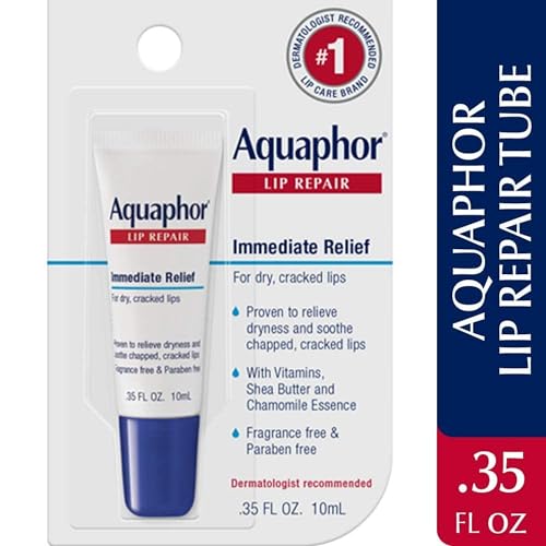 Aquaphor Lip Repair Set - 6 Pack, Fragrance-Free Soothing Lip Balm with Vitamins & Shea Butter