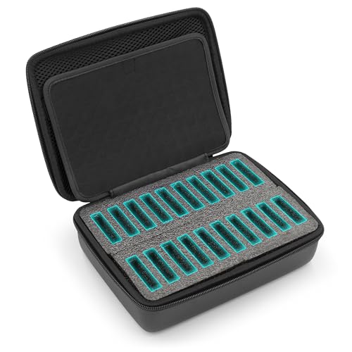 Clipper Blade Storage Case Holds 20 Blades & Guards Organizer for Barbers and Stylists