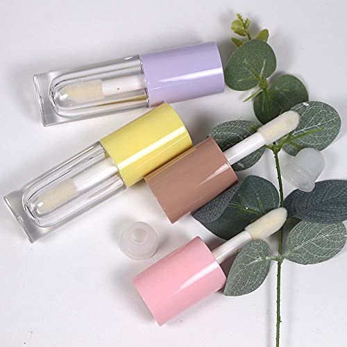COSIDEA 30pcs Pink Empty 6ml 0.2oz Lip Gloss Tubes with Big Doe Foot Wand£¬Round Lipgloss Containers£¬Concealer Tube Cosmetic Packing Container Bulk Wholesale