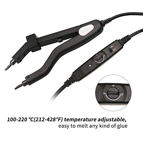 Heat Hair Connector & Fusion Iron for Hair Extensions, Adjustable Temperature