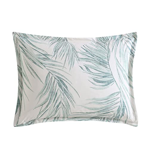 King Duvet Cover Set with Matching Shams - Canyon Palms Green - Breathable Cotton