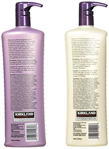 Kirkland Moisture Shampoo & Conditioner Set 67.6 Fl Oz - Color-Treated Hair