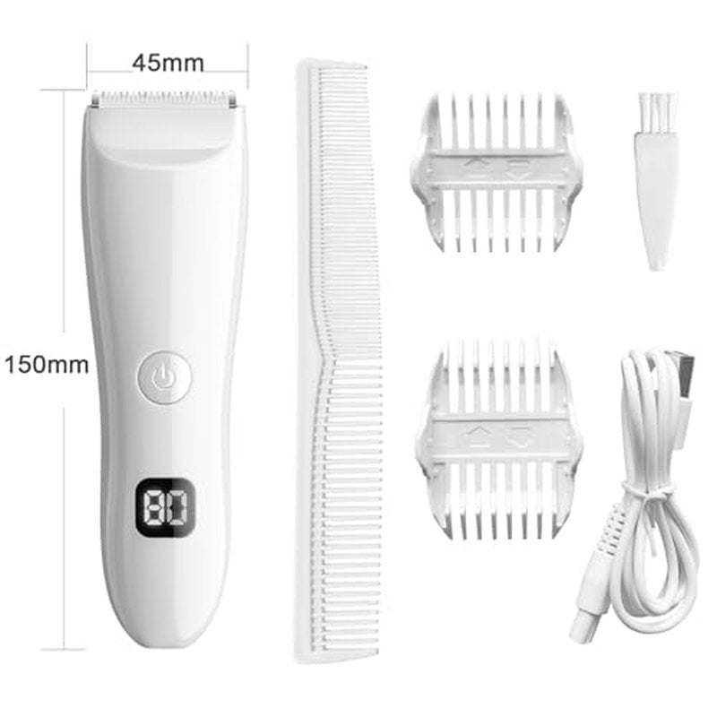 Bikini Trimmer for Women Shaver Hair Trimmer Electric Razors for Pubic Legs Body Hair Face Wet/Dry Body Shaver Groomer Replaceable Ceramic Blade Heads Waterproof Hair Removal Gifts
