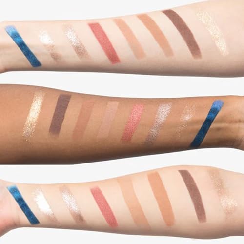 Sarelly Eyeshadow Palette | 8 Shades, 4 Finishes (Matte, Shimmer, Satin & Metallic) | Mirror & Dual-Ended Brush | Neutral Eye Makeup Kit