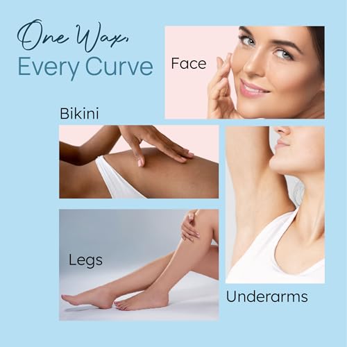 Hard Wax Beads for Hair Removal ? 1.1lb Professional Waxing Beads for Coarse Hair, Face, Underarms, Back, Chest, Brazilian, Bikini & Legs + Gloves & 10 Large Applicator Sticks for Home & Salon Waxing