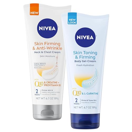 NIVEA Skin Firming & Anti-Wrinkle Neck and Chest Cream Set, 2 x 6.7 Oz