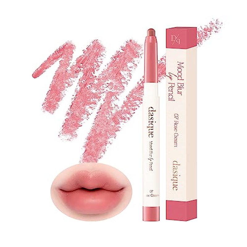 dasique Mood Blur Lip Pencil, 07 Rose Cream, 0.03 oz (0.9 g)
