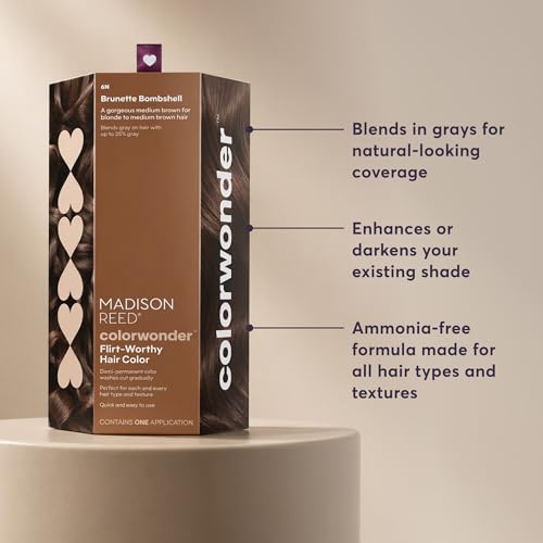 Madison Reed ColorWonder Demi-Permanent Hair Color Kit 6N Medium Brown - Brunette Bombshell