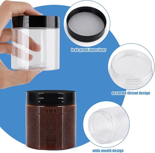 90 Pack 4 Oz Leak-Proof Plastic Travel Containers with Lids - BPA Free Cosmetic Jars