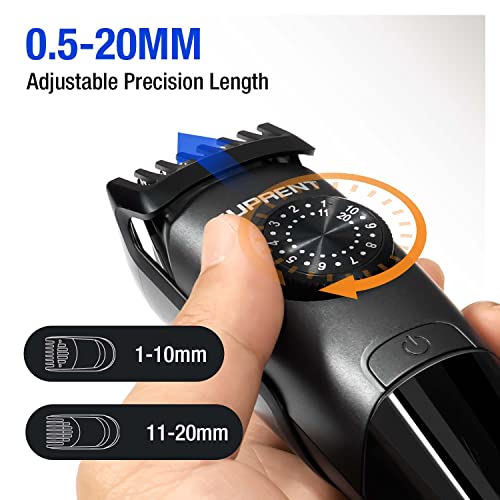 Waterproof Beard Trimmer for Men - Adjustable Cordless Grooming Device with LED Display