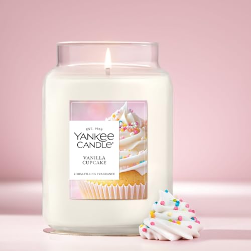Vanilla Cupcake Scented Candle Pack of 4 - Large 22oz Jar, Up to 150 Hours Burn Time
