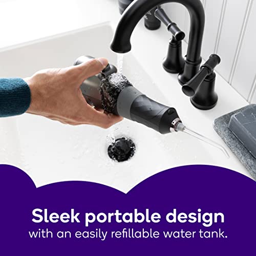 Burst Electric Water Flosser for Teeth Cleaning - Black, 3 Modes, Portable & Waterproof