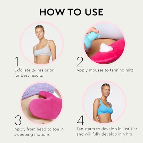 Tanologist Sunless Self-Tan Set ??Medium Tanning Mousse with ¡°No Fake Tan Smell¡± or Orange Tone + Double-Sided, Water-Resistant Self-Tanning Mitt for Streak-Free Application