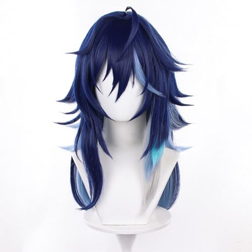 Dark Blue Mix Long Wig for Cosplay Anime Halloween Christmas - Servelove